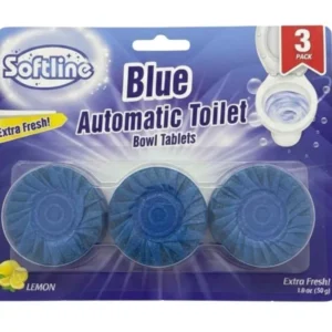 SOFTLINE BLUE AUTOMATIC TOILET BLOCK 3 PCSSOFTLINE BLUE AUTOMATIC TOILET BLOCK 3 PCS – Long Lasting Toilet Freshener & Cleaner Blocks