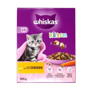 WHISKAS CAT FOOD BOX CHICKEN KITTEN 300GM