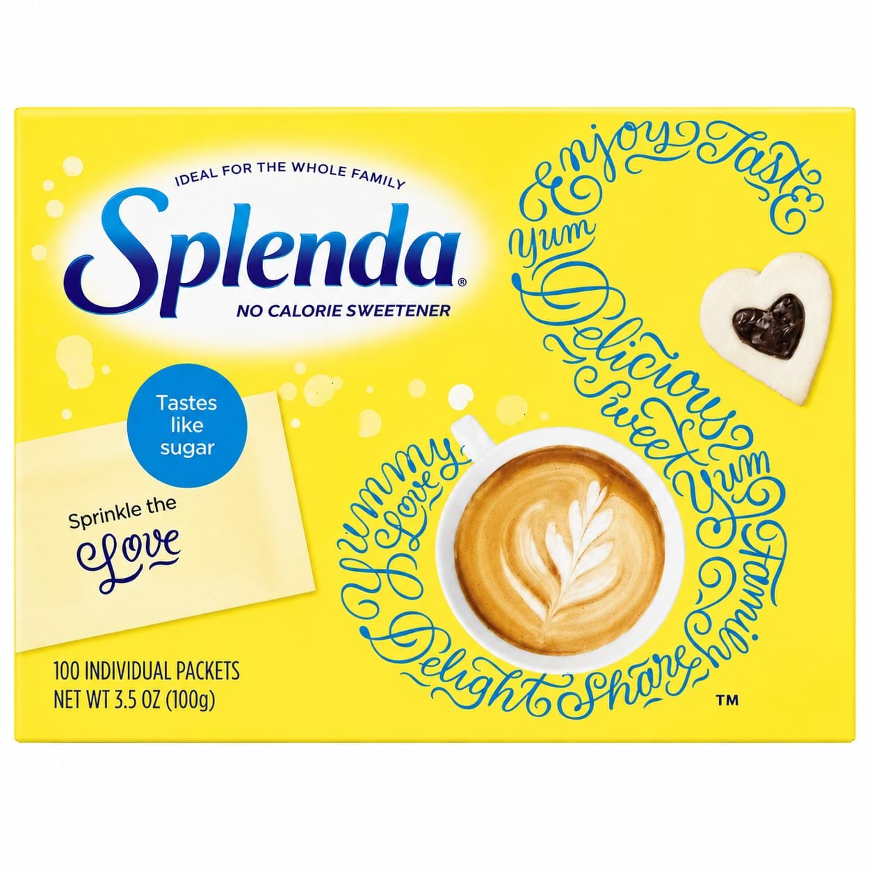 Splenda No Calorie Sweetener Box 100g