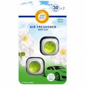 Air Way Air Freshener Vent Clip- white musk 2s