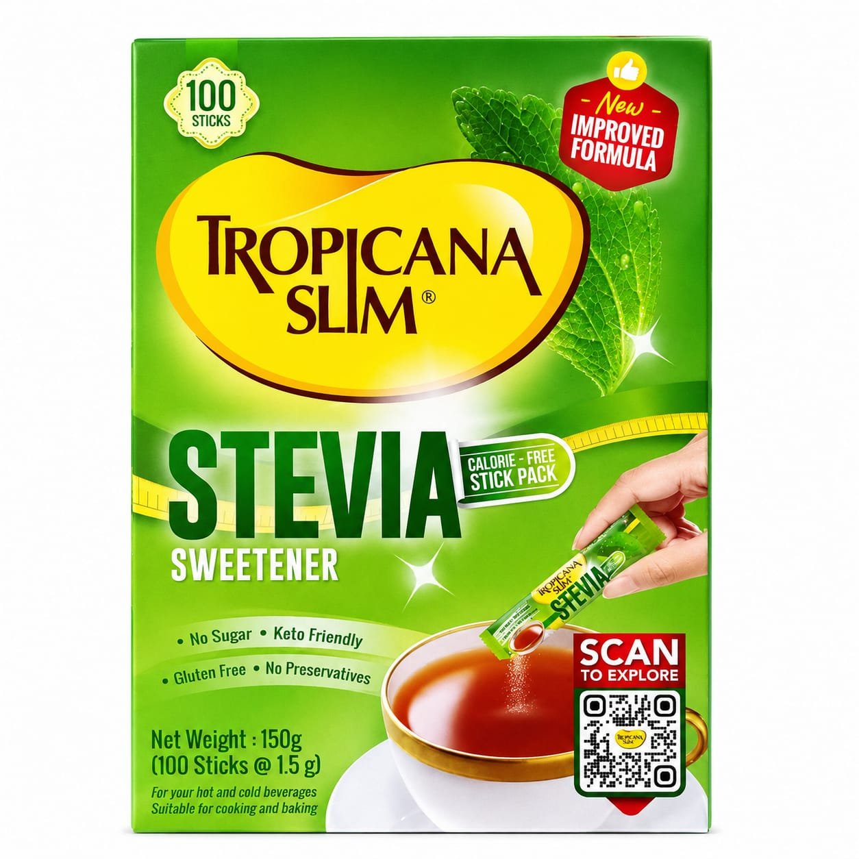 Tropicana Slim Stevia Sweetener 100